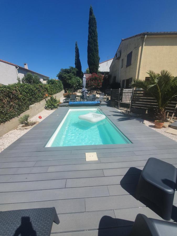 T2 Jusqu'A 4 Personnes En Rez-De-Jardin De Maison, Avec Piscine, Draps Et Serviettes De Toilette Fournis Appartement Argelès-sur-Mer Buitenkant foto